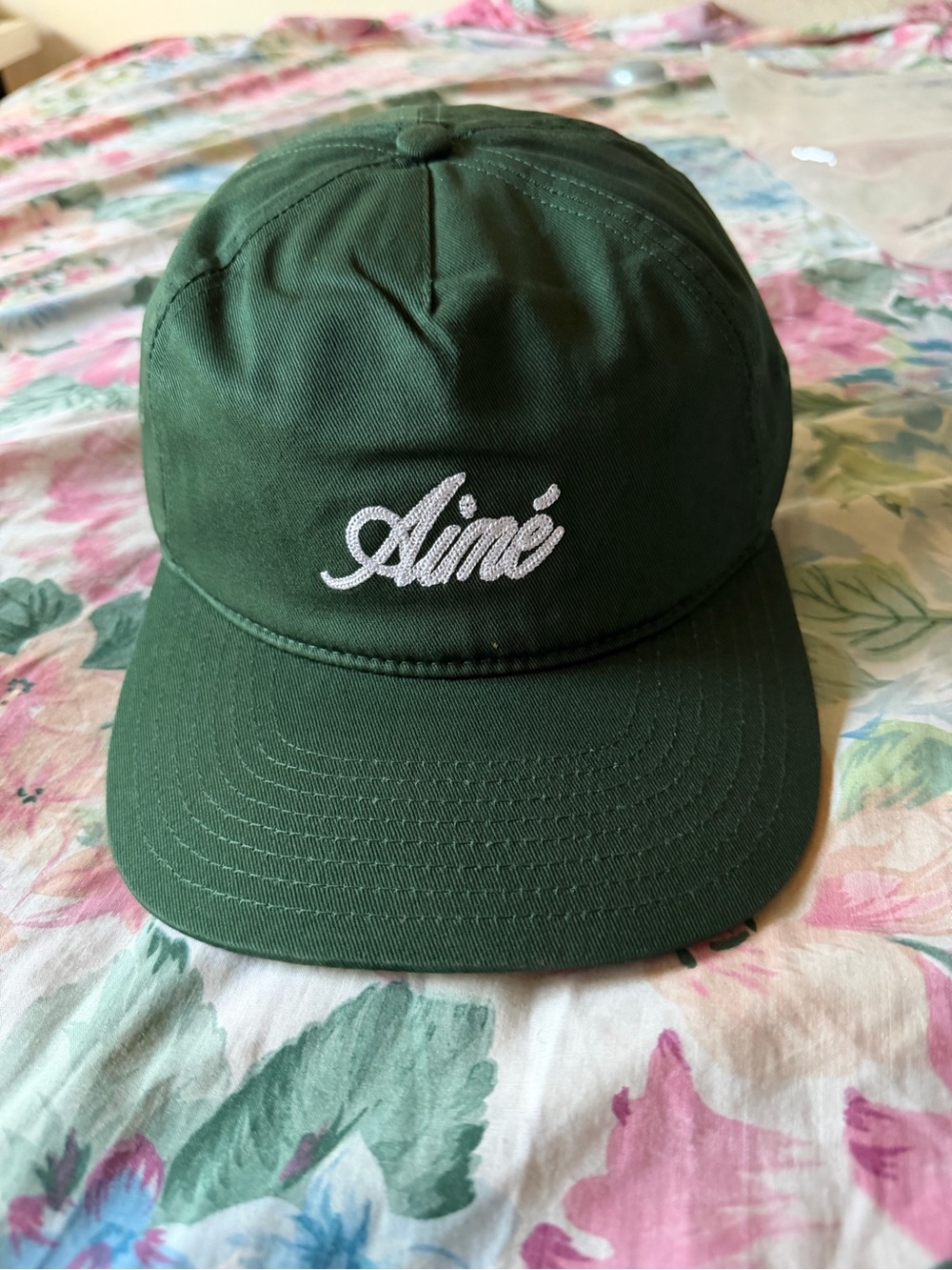 Aime Green script logo hat/ Cap